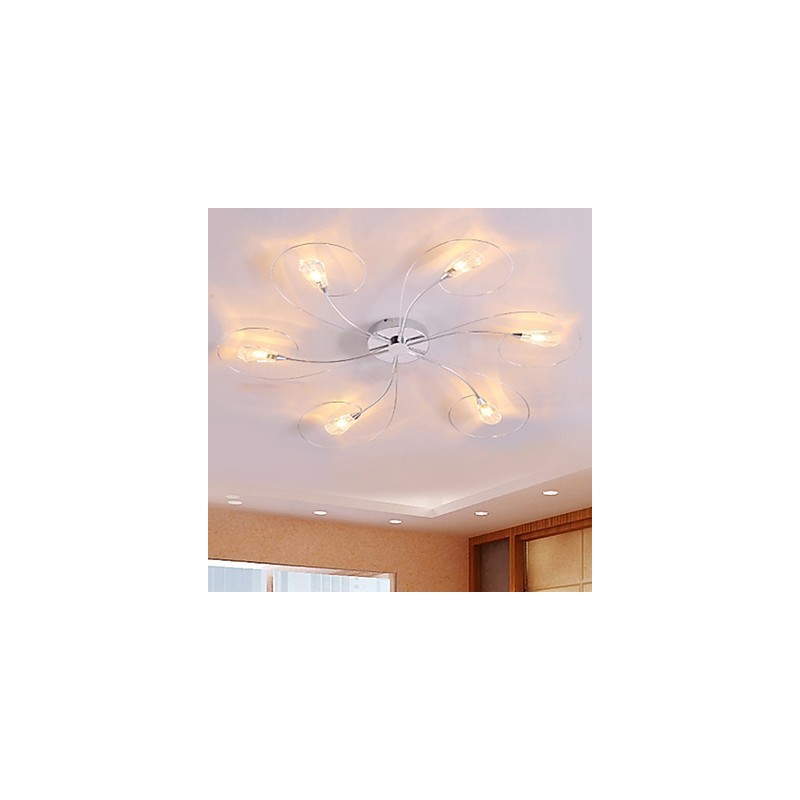 Modern Contemporary Electroplated Chandelier Flush Mount