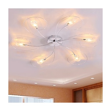 Modern Contemporary Electroplated Chandelier Flush Mount