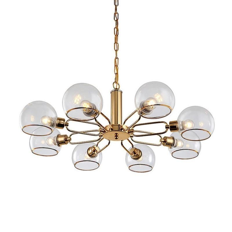 Glass Pendant Light Modern Minimalist Wrought Iron Ceiling Light