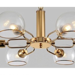 Glass Pendant Light Modern Minimalist Wrought Iron Ceiling Light