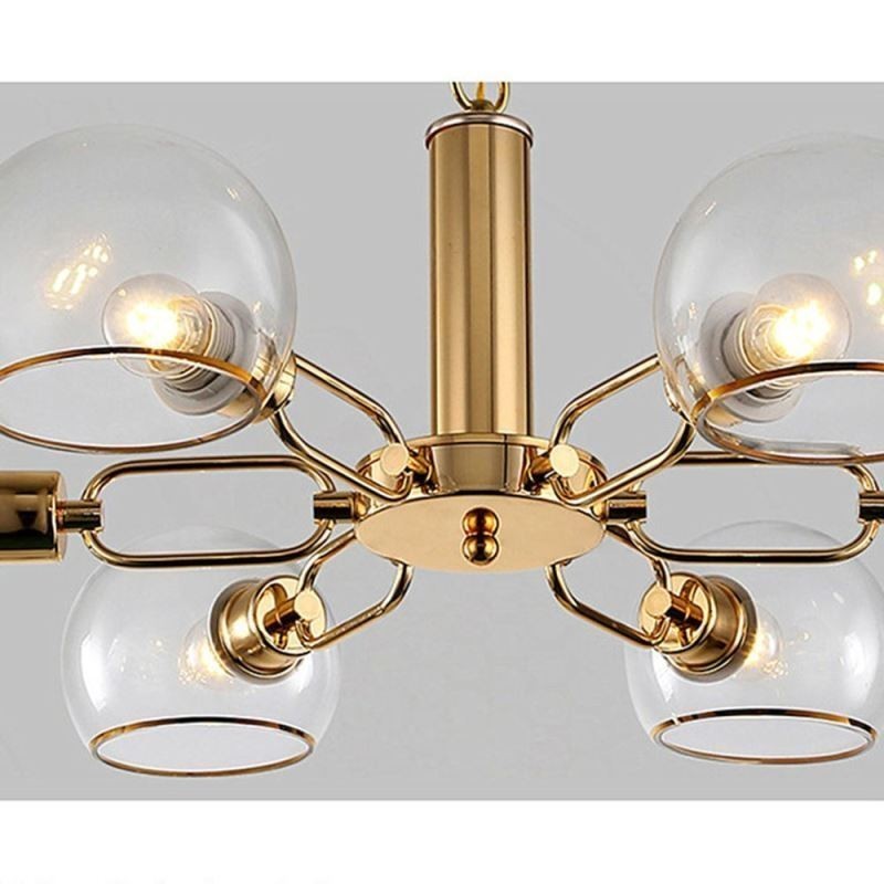Glass Pendant Light Modern Minimalist Wrought Iron Ceiling Light