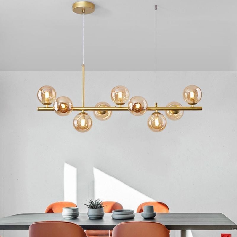 Pendant Light Modern Simple Magic Beans Molecular Wrought Iron Glass Ceiling Light