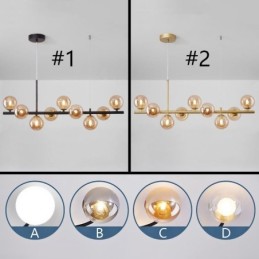 Pendant Light Modern Simple Magic Beans Molecular Wrought Iron Glass Ceiling Light