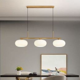 Nordic Glass Pendant Light Creative Wrought Iron Ceiling Light