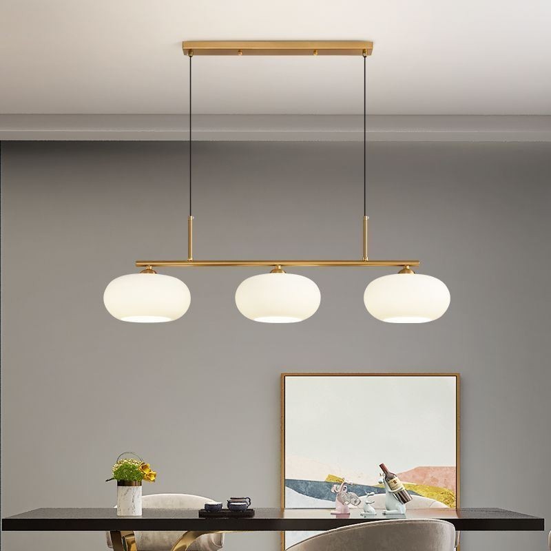 Nordic Glass Pendant Light Creative Wrought Iron Ceiling Light