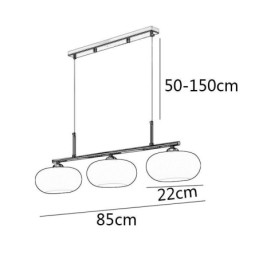 Nordic Glass Pendant Light Creative Wrought Iron Ceiling Light