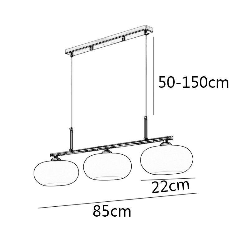 Nordic Glass Pendant Light Creative Wrought Iron Ceiling Light