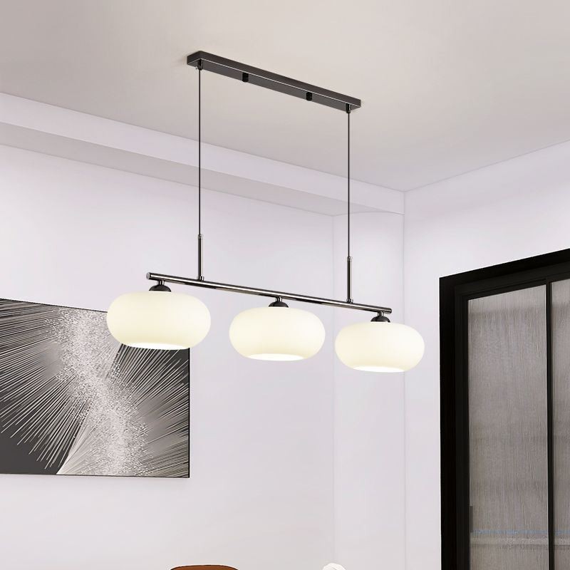 Nordic Glass Pendant Light Creative Wrought Iron Ceiling Light