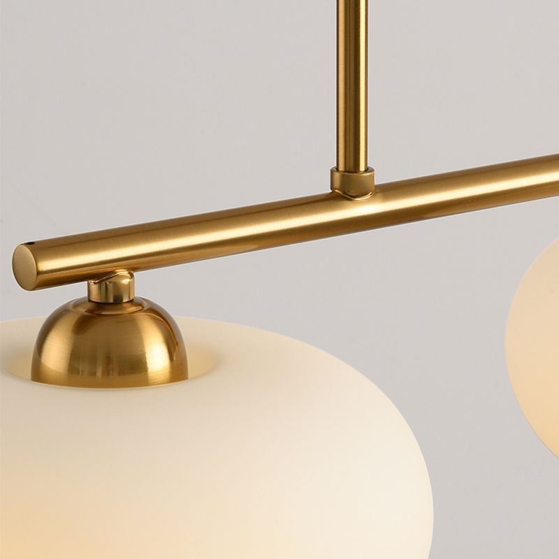 Nordic Glass Pendant Light Creative Wrought Iron Ceiling Light