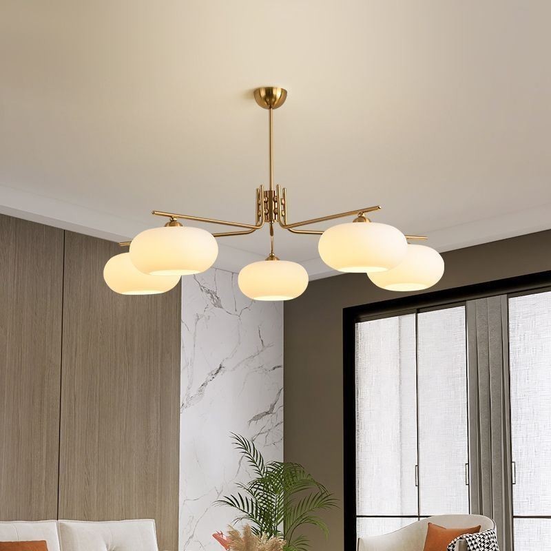 Nordic Glass Pendant Light Creative Wrought Iron Ceiling Light