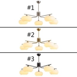 Nordic Glass Pendant Light Creative Wrought Iron Ceiling Light