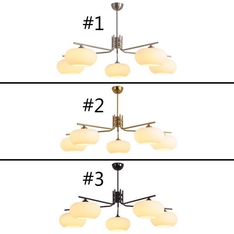 Nordic Glass Pendant Light Creative Wrought Iron Ceiling Light