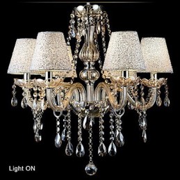 Modern Contemporary Classic Vintage Crystal Electroplated Glass Chandelier