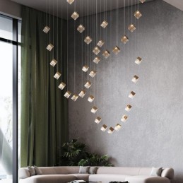 Creative Glass Pendant Light Pavilion Ceiling Lights