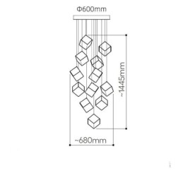 Creative Glass Pendant Light Pavilion Ceiling Lights