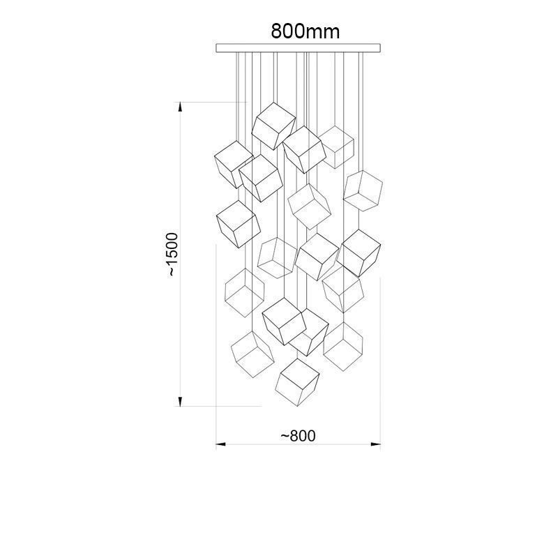 Creative Glass Pendant Light Pavilion Ceiling Lights