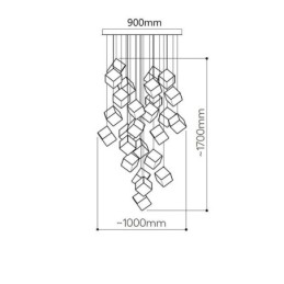 Creative Glass Pendant Light Pavilion Ceiling Lights