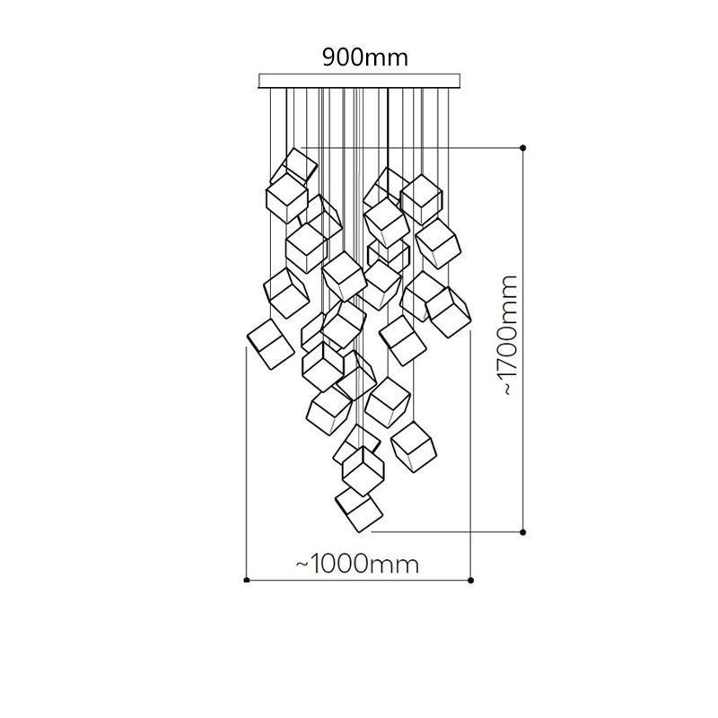 Creative Glass Pendant Light Pavilion Ceiling Lights