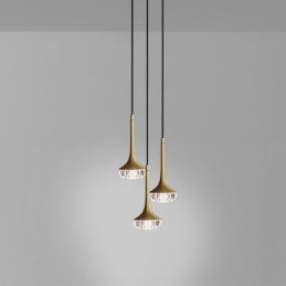 Modern Glass Pendant Light Wrought Iron Glass Ceiling Light