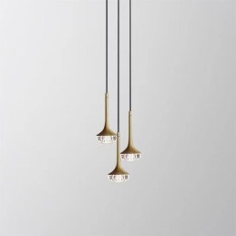 Modern Glass Pendant Light Wrought Iron Glass Ceiling Light