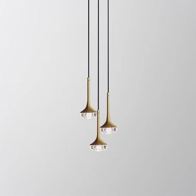 Modern Glass Pendant Light Wrought Iron Glass Ceiling Light