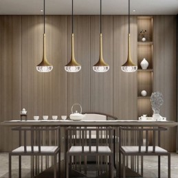 Modern Glass Pendant Light Wrought Iron Glass Ceiling Light