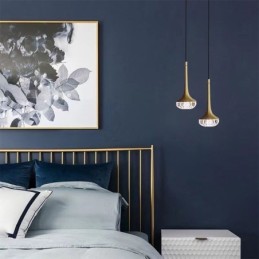 Modern Glass Pendant Light Wrought Iron Glass Ceiling Light