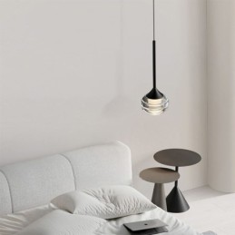 Simple Glass Pendant Light Black Decorative Ceiling Lights