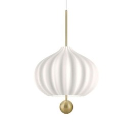 Modern White Glass Pendant Light Ball Shape Minimalist Ceiling Light