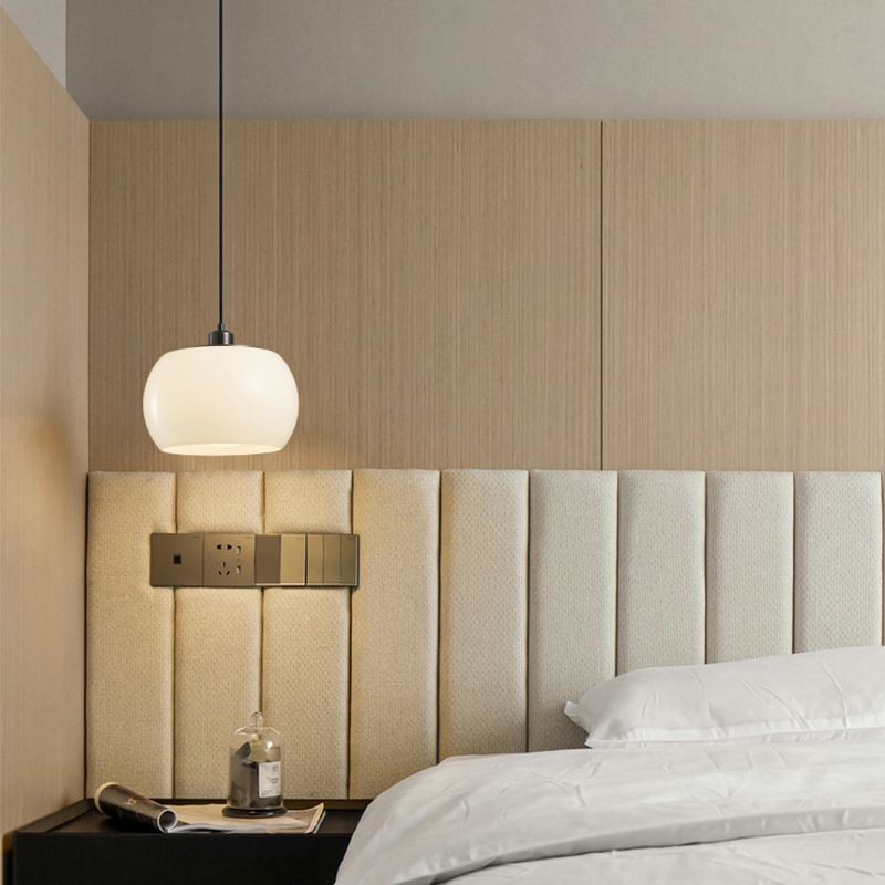 Modern Glass Pendant Light Pumpkin Design Pendant Lamp