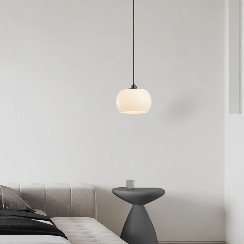 Modern Glass Pendant Light Pumpkin Design Pendant Lamp