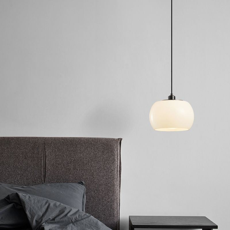 Modern Glass Pendant Light Pumpkin Design Pendant Lamp