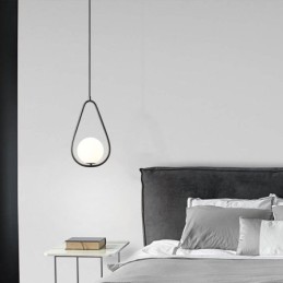 Modern Globe Pendant Light Glass Water Drop Pendant Lamp