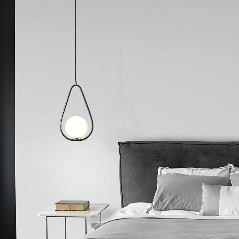 Modern Globe Pendant Light Glass Water Drop Pendant Lamp