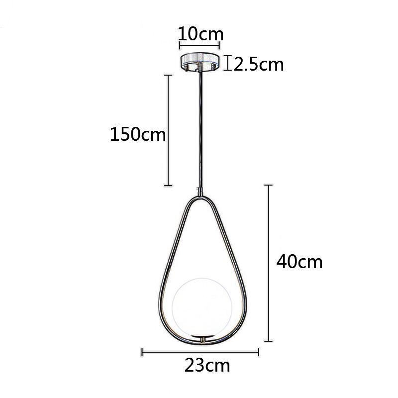 Modern Globe Pendant Light Glass Water Drop Pendant Lamp