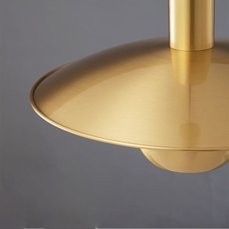 Brushed Gold Pendant Light Single Head Hanging Lamp