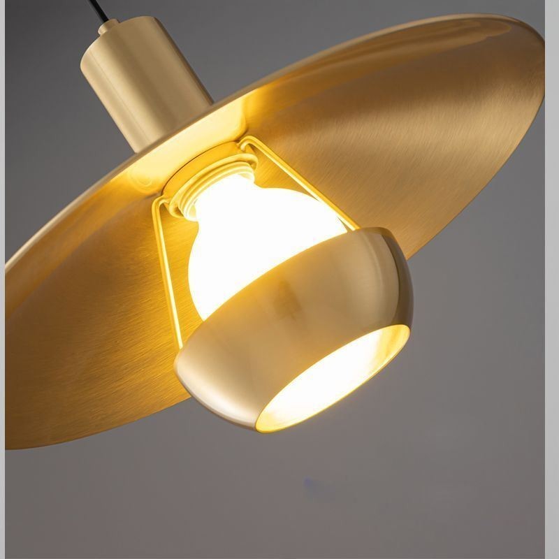 Brushed Gold Pendant Light Single Head Hanging Lamp