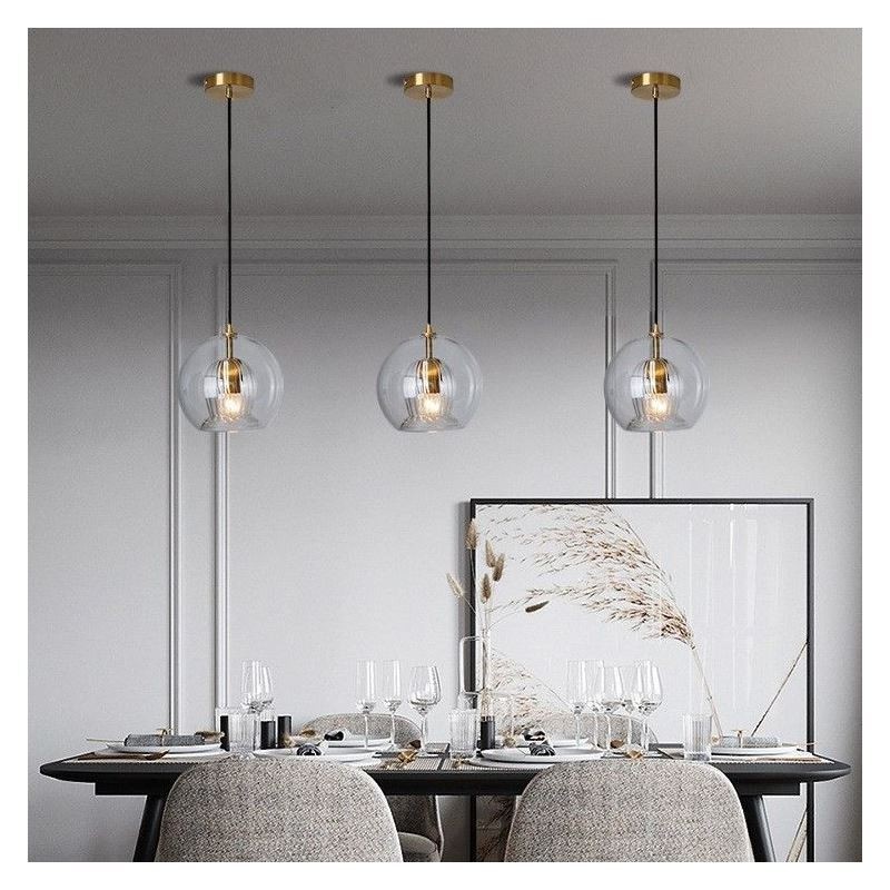 Modern Glass Pendant Light Single Head Hanging Lamp