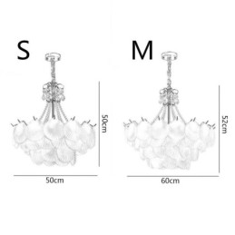 European Glass Pendant Light Post Modern Scallop Hanging Light