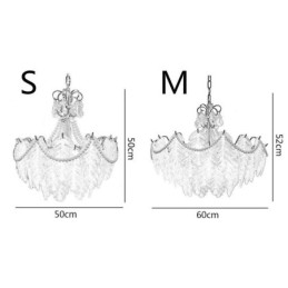 European Glass Pendant Light Post Modern Leaf Hanging Light