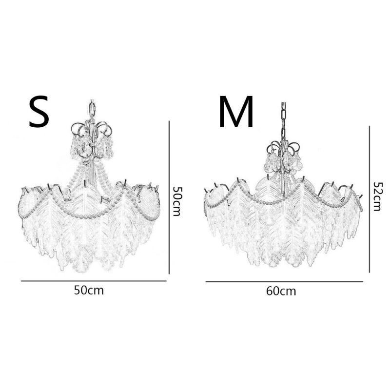 European Glass Pendant Light Post Modern Leaf Hanging Light