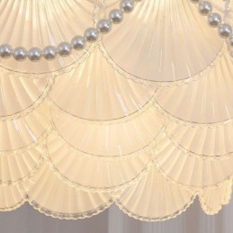 European Glass Pendant Light Elegant Scallop Hanging Light