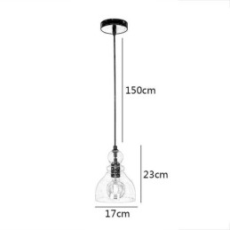 Modern Iron Pendant Light Gourd Glass Hanging Light