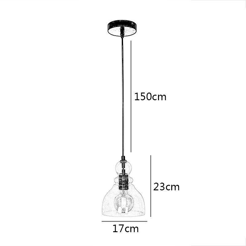Modern Iron Pendant Light Gourd Glass Hanging Light