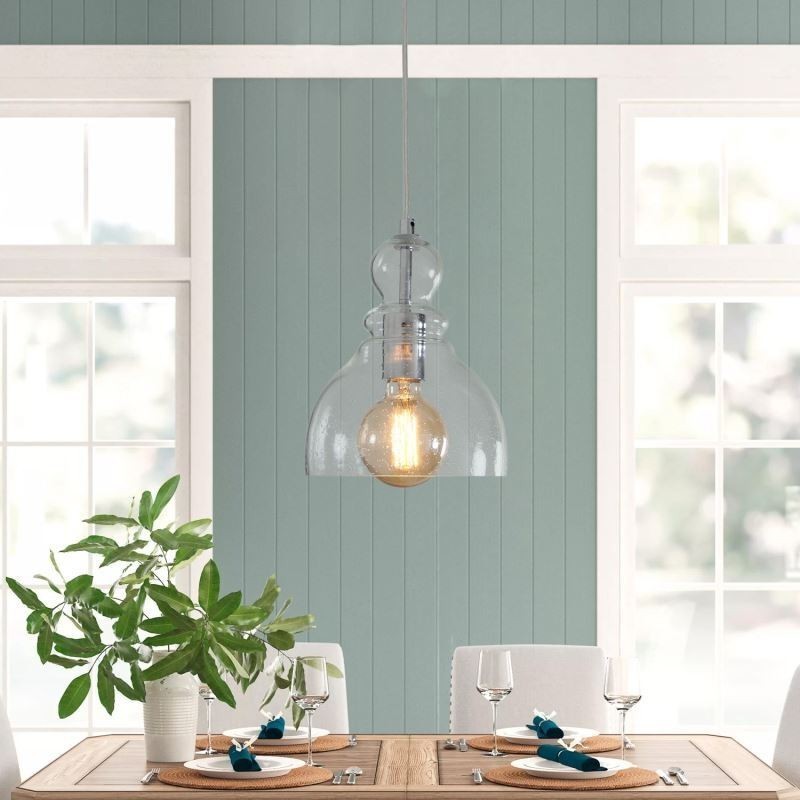 Modern Iron Pendant Light Gourd Glass Hanging Light