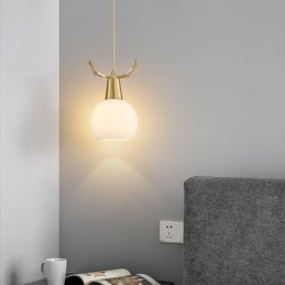 Modern Simple Copper Pendant Light Antler Hanging Light