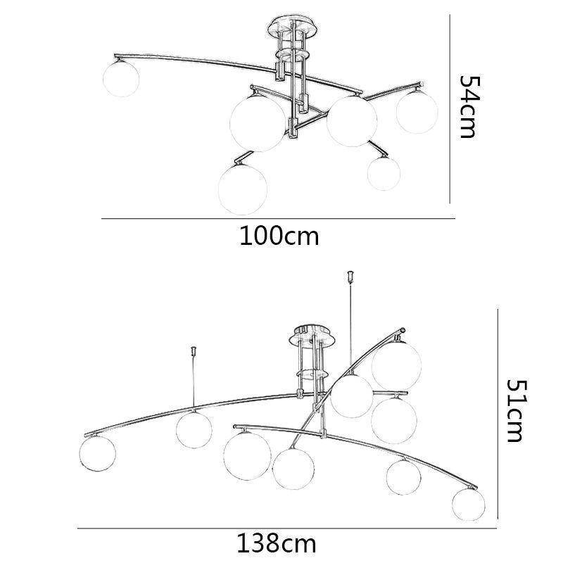 Magic Bean Chandelier Glass Pendant Light