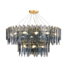 Modern Round Glass Pendant Light Elegant Glass Chandelier