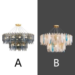 Modern Round Glass Pendant Light Elegant Glass Chandelier