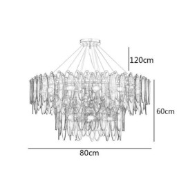 Modern Round Glass Pendant Light Elegant Glass Chandelier